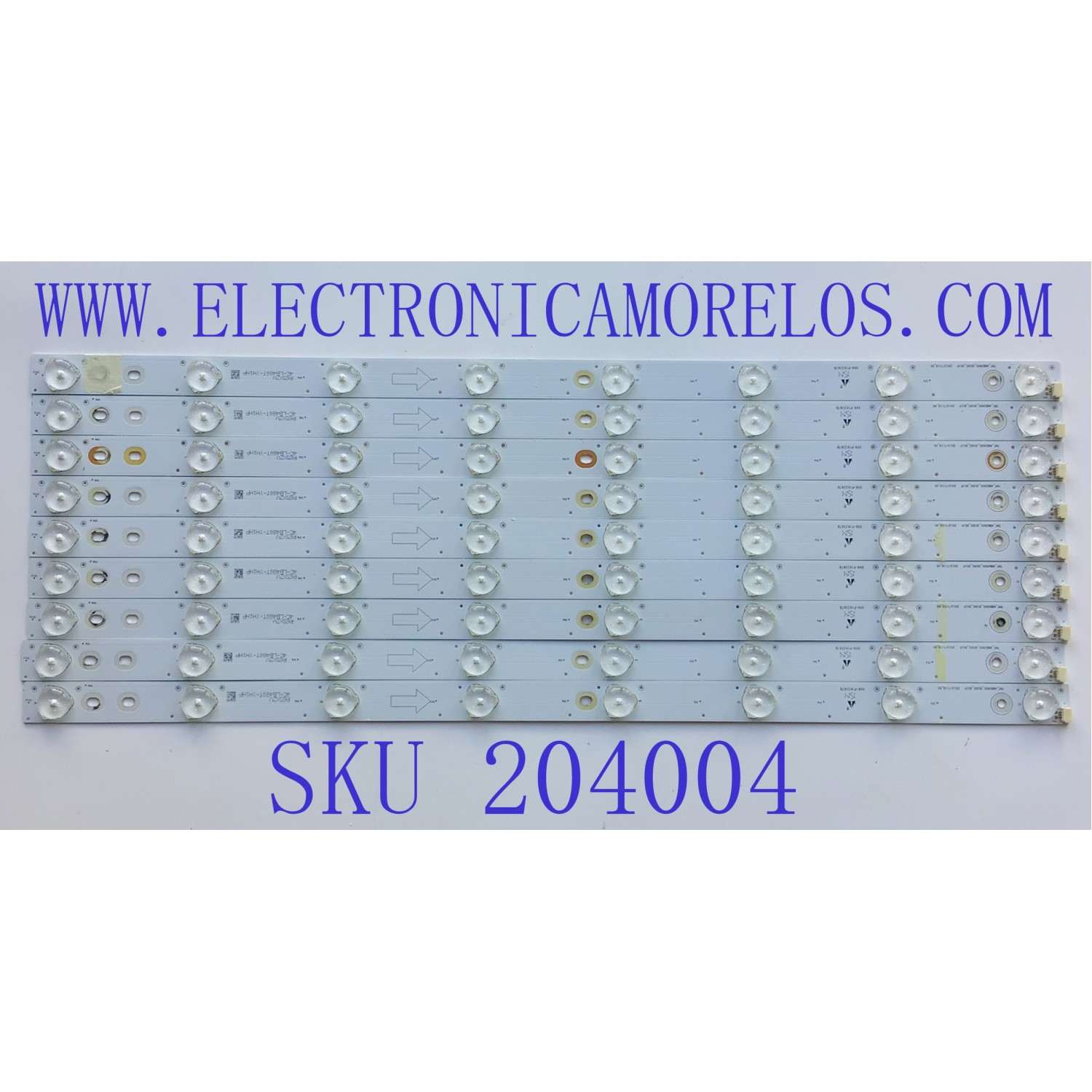 KIT DE LEDS PARA TV ATVIO (9 PZ) / NUMERO DE PARTE TMT_48B2600_3030C_8S1P / 4C-LB480T-YH1HP / 006-P1K3367B / PANEL ST4761B01-5 / MODELO ATV-49